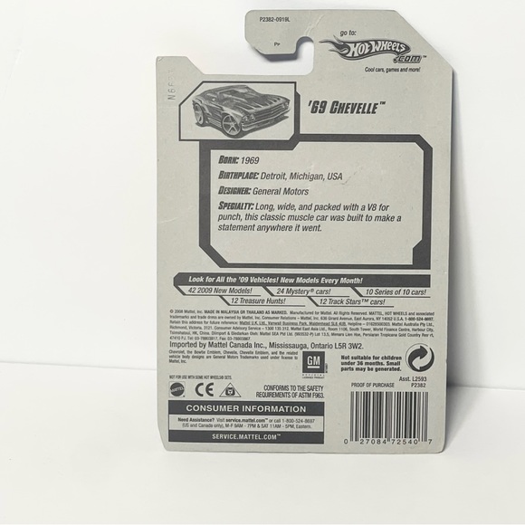 hot wheels 69 chevelle Clear Blue 2009 - Picture 2 of 16